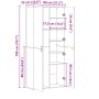 Aparador alto madera de ingeniería gris hormigón 80x35x180 cm by , Lockers and storage cabinets - Ref: Foro24-3276654, Price:...