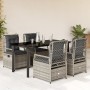Set comedor de jardín 5 piezas con cojines ratán sintético gris von , Gartensets - Ref: Foro24-3262995, Preis: 512,10 €, Raba...