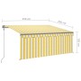 Toldo automático persiana LED sensor viento amarillo 3,5x2,5 m by , Awnings - Ref: Foro24-3069413, Price: 552,14 €, Discount: %