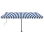 Toldo automático LED sensor de viento azul y blanco 450x350 cm von , Markisen - Ref: Foro24-3069851, Preis: 761,20 €, Rabatt: %