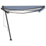 Toldo automático LED sensor de viento azul y blanco 450x350 cm von , Markisen - Ref: Foro24-3069851, Preis: 761,20 €, Rabatt: %