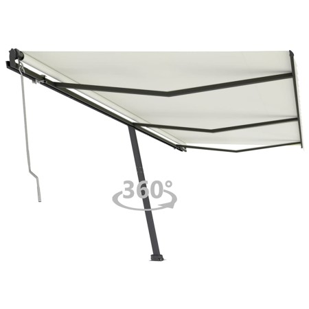 Toldo de pie automático crema 600x350 cm by , Awnings - Ref: Foro24-3069887, Price: 866,90 €, Discount: %