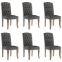 Sillas de comedor 6 unidades tela con apariencia de lino gris by , dining chairs - Ref: Foro24-3309174, Price: 758,08 €, Disc...