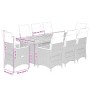 Set de mesa y sillas de jardín 9 pzas y cojines ratán PE negro by , Garden sets - Ref: Foro24-3277267, Price: 1,00 €, Discoun...