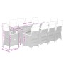 Set de mesa y sillas de jardín 11 pzas y cojines ratán PE negro by , Garden sets - Ref: Foro24-3277250, Price: 1,00 €, Discou...