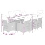 Set de mesa y sillas de jardín 9 pzas y cojines ratán PE negro von , Gartensets - Ref: Foro24-3277231, Preis: 1,00 €, Rabatt: %