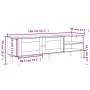 Mueble de TV SENJA aspecto ratán madera pino marrón 158x40x49cm by , TV Furniture - Ref: Foro24-358043, Price: 120,64 €, Disc...