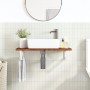 Estante de lavabo de pared de acero y madera maciza de roble von , Badezimmerwaschtische - Ref: Foro24-3302346, Preis: 77,79 ...