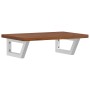 Estante de lavabo de pared de acero y madera maciza de roble de , Tocadores de baño - Ref: Foro24-3302350, Precio: 73,21 €, D...
