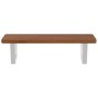 Estante de lavabo de pared de acero y madera maciza de roble de , Tocadores de baño - Ref: Foro24-3302350, Precio: 73,21 €, D...