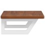 Estante de lavabo de pared de acero y madera maciza de roble de , Tocadores de baño - Ref: Foro24-3302350, Precio: 73,21 €, D...