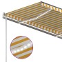 Manual retractable awning with yellow and white LED 350x250 cm by vidaXL, Awnings - Ref: Foro24-3069723, Price: 515,73 €, Dis...