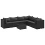 Set de muebles de jardín y cojines 7 pzas ratán sintético negro von , Gartensets - Ref: Foro24-3308147, Preis: 590,18 €, Raba...