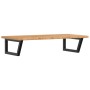 Estante de lavabo de pared de acero y madera maciza de roble by , bathroom vanities - Ref: Foro24-3302399, Price: 116,04 €, D...