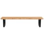 Estante de lavabo de pared de acero y madera maciza de roble by , bathroom vanities - Ref: Foro24-3302399, Price: 116,04 €, D...