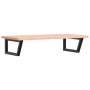 Estante de lavabo de pared de acero y madera maciza de haya de , Tocadores de baño - Ref: Foro24-3302435, Precio: 116,55 €, D...