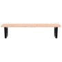 Estante de lavabo de pared de acero y madera maciza de haya de , Tocadores de baño - Ref: Foro24-3302435, Precio: 116,55 €, D...