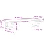 Estante de lavabo de pared de acero y madera maciza de haya by , bathroom vanities - Ref: Foro24-3302367, Price: 73,58 €, Dis...