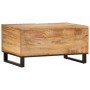 Mesa de centro de madera maciza de mango rugosa 80x51x40 cm by , Coffee table - Ref: Foro24-377461, Price: 111,61 €, Discount: %