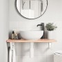 Estante de lavabo de pared de acero y madera maciza de roble von , Badezimmerwaschtische - Ref: Foro24-3302566, Preis: 83,27 ...