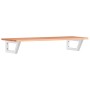 Estante de lavabo de pared de acero y madera maciza de roble de , Tocadores de baño - Ref: Foro24-3302570, Precio: 89,37 €