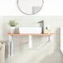 Estante de lavabo de pared de acero y madera maciza de roble de , Tocadores de baño - Ref: Foro24-3302570, Precio: 89,37 €