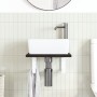 Estante de lavabo de pared de acero y madera maciza de roble by , bathroom vanities - Ref: Foro24-3302572, Price: 61,19 €, Di...