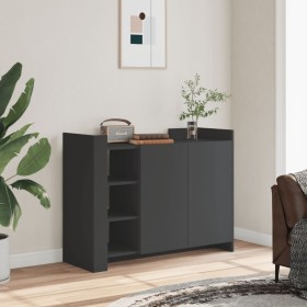 Aparador de madera de ingeniería negro 100x35x75 cm by , Sideboards - Ref: Foro24-848410, Price: 119,44 €, Discount: %