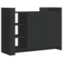 Aparador de madera de ingeniería negro 100x35x75 cm de , Aparadores - Ref: Foro24-848410, Precio: 119,44 €, Descuento: %