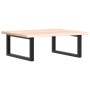 Estante de lavabo de pared de acero y madera maciza de roble de , Tocadores de baño - Ref: Foro24-3302593, Precio: 80,43 €, D...