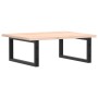 Estante de lavabo de pared de acero y madera maciza de roble de , Tocadores de baño - Ref: Foro24-3302593, Precio: 80,43 €, D...