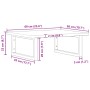 Estante de lavabo de pared de acero y madera maciza de roble de , Tocadores de baño - Ref: Foro24-3302593, Precio: 80,43 €, D...