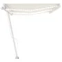 Manual retractable awning with cream-colored LED 600x350 cm by vidaXL, Awnings - Ref: Foro24-3069682, Price: 864,38 €, Discou...