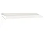 Manual retractable awning with cream-colored LED 600x350 cm by vidaXL, Awnings - Ref: Foro24-3069682, Price: 864,38 €, Discou...