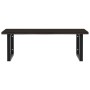 Estante de lavabo de pared de acero y madera maciza de roble de , Tocadores de baño - Ref: Foro24-3302657, Precio: 87,85 €, D...