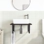 Estante de lavabo de pared de acero y madera maciza de roble von , Badezimmerwaschtische - Ref: Foro24-3302655, Preis: 75,90 ...