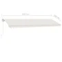 Manual retractable awning with cream-colored LED 600x350 cm by vidaXL, Awnings - Ref: Foro24-3069682, Price: 864,38 €, Discou...