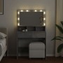 Tocador con luces LED gris hormigón 80x41x134,5 cm by , Bedroom Dressers - Ref: Foro24-848188, Price: 144,50 €, Discount: %