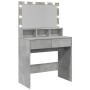 Tocador con luces LED gris hormigón 80x41x134,5 cm by , Bedroom Dressers - Ref: Foro24-848188, Price: 144,50 €, Discount: %