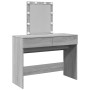 Tocador con luces LED color gris Sonoma 100x40x130 cm de , Tocadores para dormitorios - Ref: Foro24-848197, Precio: 148,59 €,...