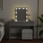 Tocador con luces LED color gris Sonoma 100x40x130 cm de , Tocadores para dormitorios - Ref: Foro24-848197, Precio: 148,59 €,...