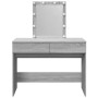 Tocador con luces LED color gris Sonoma 100x40x130 cm de , Tocadores para dormitorios - Ref: Foro24-848197, Precio: 148,59 €,...