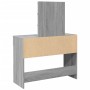 Tocador con luces LED color gris Sonoma 100x40x130 cm de , Tocadores para dormitorios - Ref: Foro24-848197, Precio: 148,59 €,...