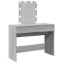 Tocador con luces LED color gris Sonoma 100x40x130 cm de , Tocadores para dormitorios - Ref: Foro24-848197, Precio: 148,59 €,...