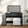 Tocador con luces LED negro 100x40x120 cm de , Tocadores para dormitorios - Ref: Foro24-848207, Precio: 169,76 €, Descuento: %