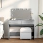 Tocador con luces LED color gris Sonoma 100x40x120 cm de , Tocadores para dormitorios - Ref: Foro24-848211, Precio: 137,06 €,...