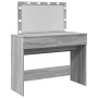 Tocador con luces LED color gris Sonoma 100x40x120 cm de , Tocadores para dormitorios - Ref: Foro24-848211, Precio: 137,06 €,...