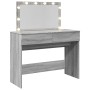 Tocador con luces LED color gris Sonoma 100x40x120 cm de , Tocadores para dormitorios - Ref: Foro24-848211, Precio: 137,06 €,...