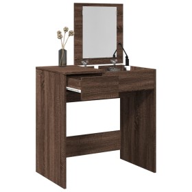 Tocador con espejo marrón roble 73x46,5x120 cm by , Bedroom Dressers - Ref: Foro24-848226, Price: 103,79 €, Discount: %