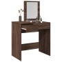 Tocador con espejo marrón roble 73x46,5x120 cm de , Tocadores para dormitorios - Ref: Foro24-848226, Precio: 103,79 €, Descue...